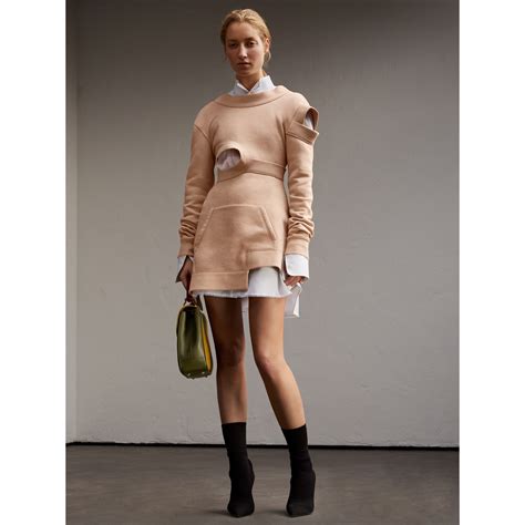 burberry cut out sweatshirt dress|burberry long sleeve evening dresses.